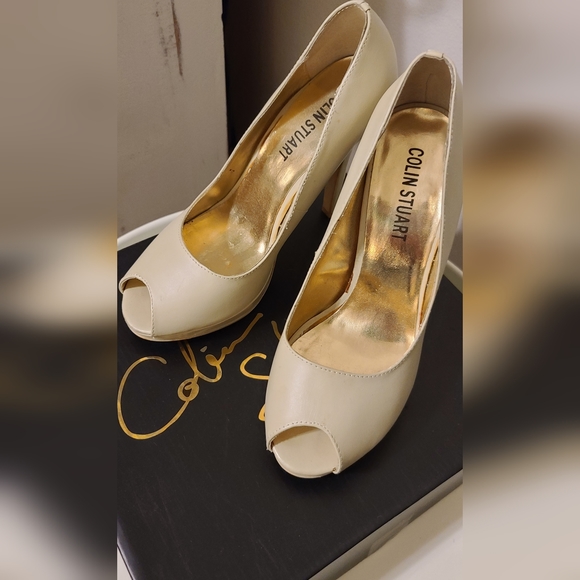 Colin Stuart Peep Toe High Heel Pumps Size 7.5 or 38 - Picture 1 of 6